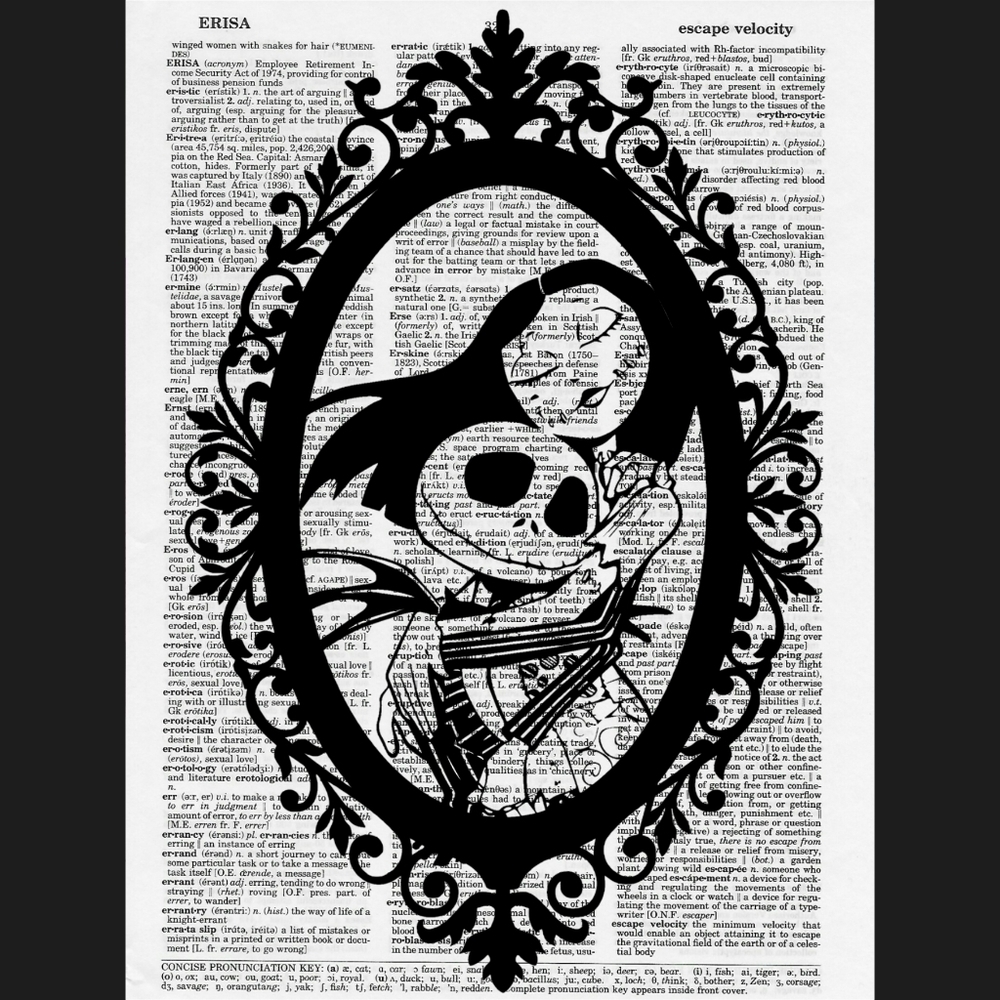 Nightmare Before Christmas Jack Sally Art Print - Picture 4 of 4